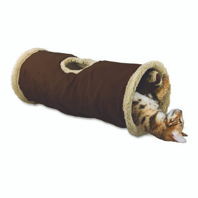 All For Paws Lamb Find Me Cat Tunnel Plush Hideaway