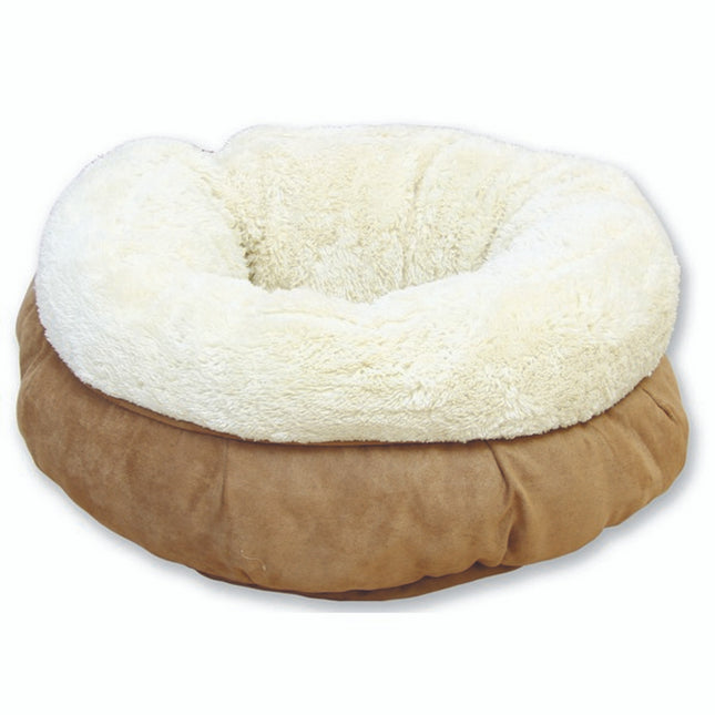 All For Paws Donut Cat Bed Plush Bolster Support Cushion