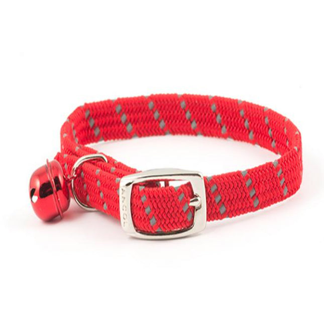 Ancol Softweave Reflective Cat Collar with Elastic Breakaway Bell