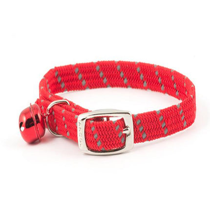 Ancol Softweave Reflective Cat Collar with Elastic Breakaway Bell
