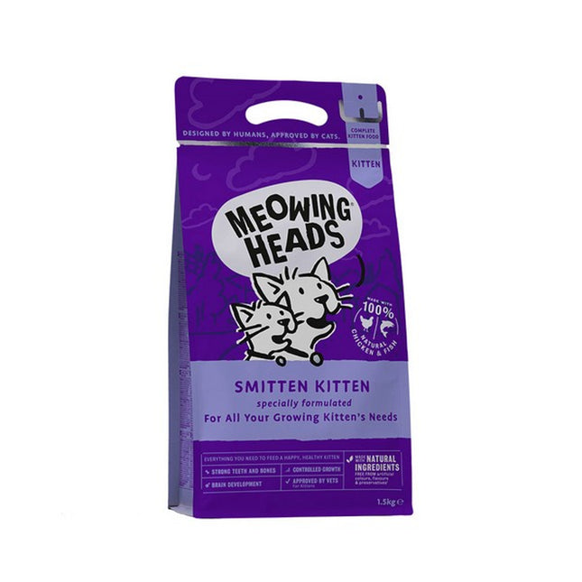 Meowing Heads Smitten Kitten Dry Food 1.5kg Chicken, Fish, Egg