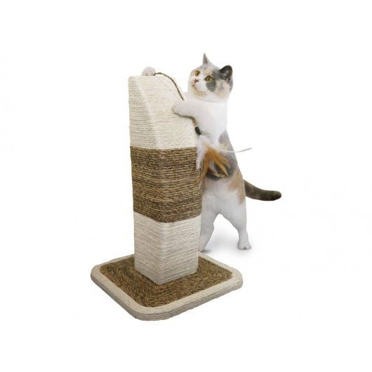 Rimini Sisal and Jute Cat Scratching Post with Feather Toy