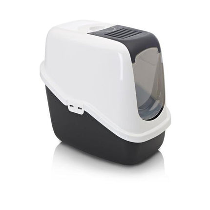 Savic Nestor Cat Toilet Home Enclosed Litter Tray Earth Pink