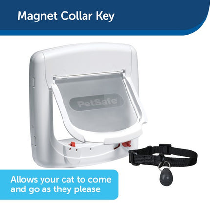 Staywell Magnetic Cat Flap 400 White Secure Magnetic Pet Door