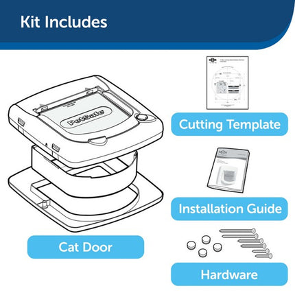 Staywell Magnetic Cat Flap 400 White Secure Magnetic Pet Door