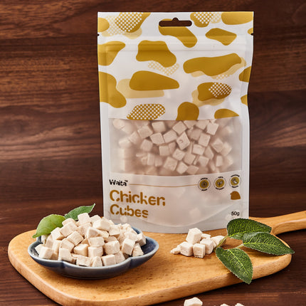 Waita Freeze-Dried Chicken Cubes – 100% Lean Protein Training Treats