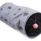 Acticat Grey Crinkly Cat Play Tunnel 50cm with Hanging Toy
