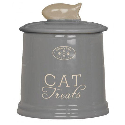 Banbury & Co Ceramic Cat Treat Storage Jar with Lid