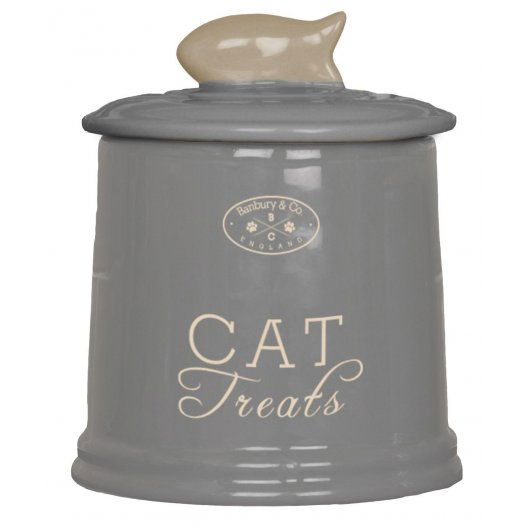 Banbury & Co Ceramic Cat Treat Storage Jar with Lid