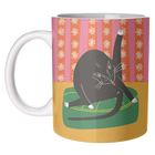Mugs 'Bold Bright Illustration of Cat Li: Mug Premium 11oz