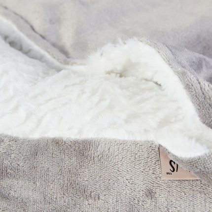 Dream Paws Cozy Hideaway Snuggle Pet Bed Sherpa Fleece
