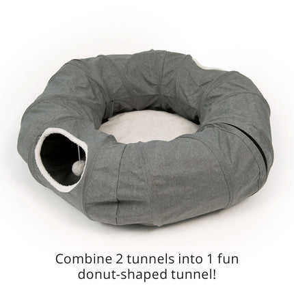 Catit Vesper Grey Cat Play Tunnel with Padded Cushion