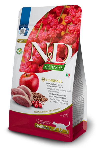 N&D Quinoa Hairball Control Duck & Fish Oil Cat Food