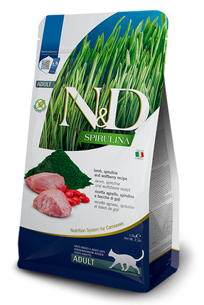 N&D Spirulina Lamb Grain-Free Adult Cat Food 1.5kg Bag
