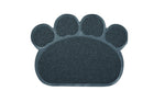 M-PETS Paw-Shaped Anti-Tracking Cat Litter Mat, Non-Slip Grey