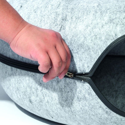 M-PETS Donut Tunnel Cat Bed with Cozy Plush Tunnel