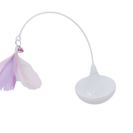 M-PETS Swing Tumbler Interactive Feather Teaser Cat Toy Weighted Base