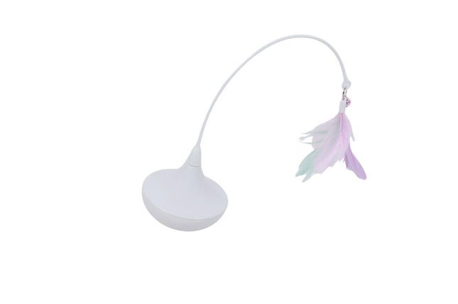 M-PETS Swing Tumbler Interactive Feather Teaser Cat Toy Weighted Base