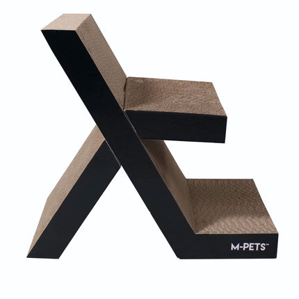 M-PETS Reno Corrugated Cat Scratcher Lounge with Toy and Refill