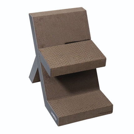 M-PETS Reno Corrugated Cat Scratcher Lounge with Toy and Refill