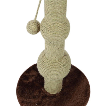 M-PETS Aconcagua Vertical Sisal Cat Scratcher with Hanging Ball