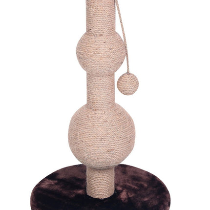 M-PETS Aconcagua Vertical Sisal Cat Scratcher with Hanging Ball
