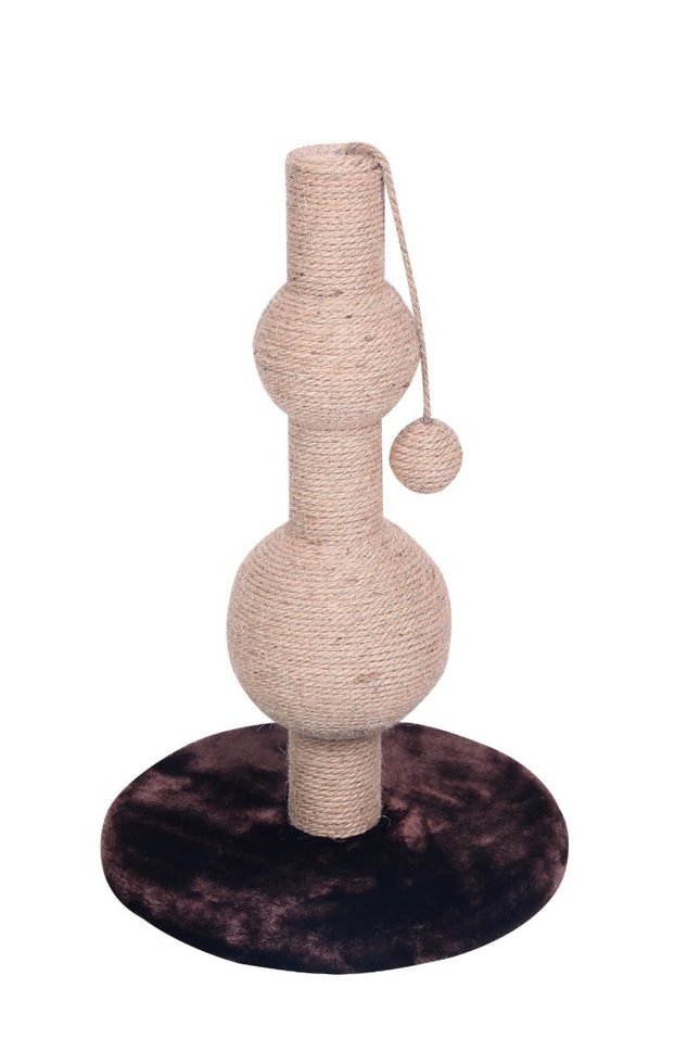 M-PETS Aconcagua Vertical Sisal Cat Scratcher with Hanging Ball