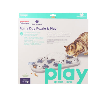 Nina Ottosson Puzzle & Play Rainy Day Grey Cat Puzzle Feeder