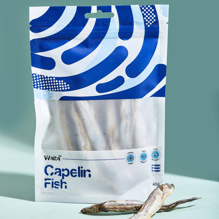 Waita Freeze-Dried Whole Capelin Fish Treats for Skin and Joints