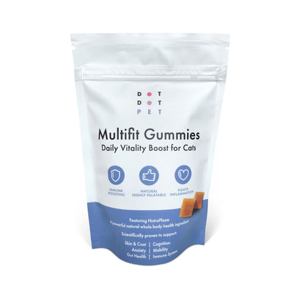 Multifit Cat Gummies Multivitamin Treats Collagen Plasma Immune Boost
