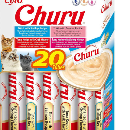 Churu Tuna Seafood Variety Cat Treats 20 Pack