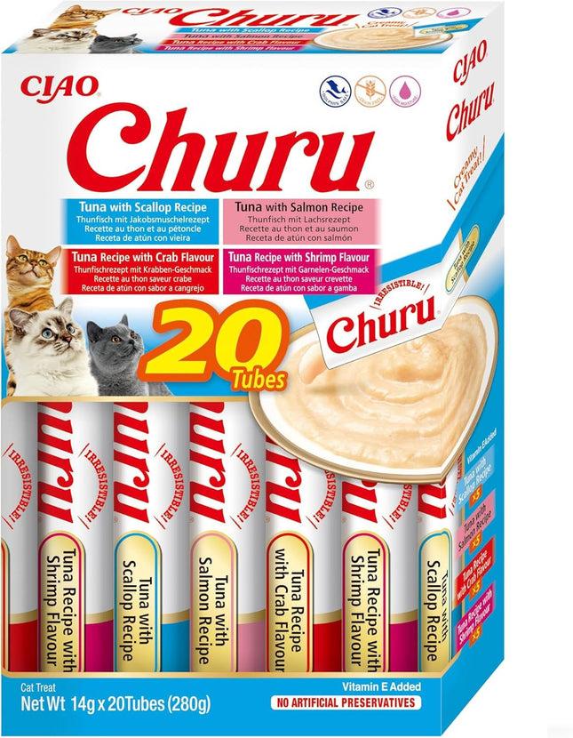 Churu Tuna Seafood Variety Cat Treats 20 Pack