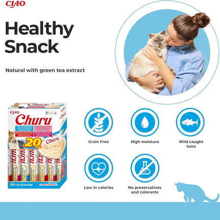 Churu Tuna Seafood Variety Cat Treats 20 Pack