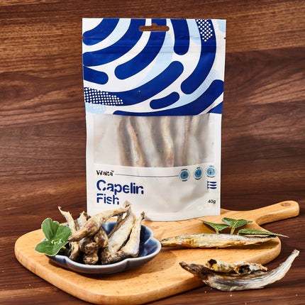 Waita Freeze-Dried Whole Capelin Fish Treats for Skin and Joints