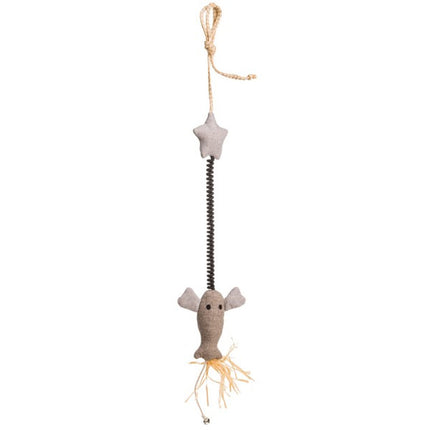 Eco Lobster Teaser Cat Toy with Elastic Spring and Catnip