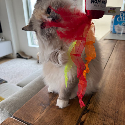 Mad Cat Nom Nom Hot Sauce Ribbon Wand with Silvernip