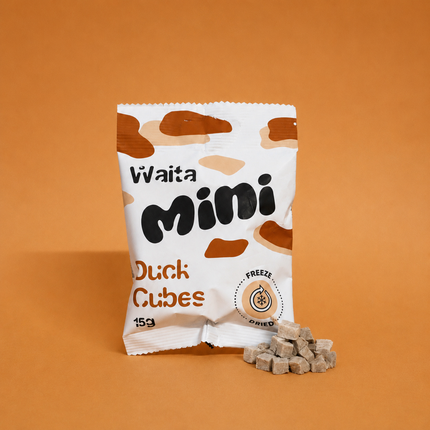 Waita Pet Freeze-Dried Mini Duck Cubes 0.5cm Bite-Sized Treats