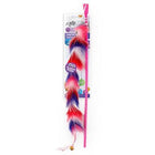 All For Paws Furry Ball Fluffy Wand Cat Teaser Red