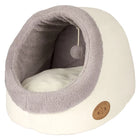 Banbury & Co Plush Faux Sheepskin Cosy Hooded Cat Bed