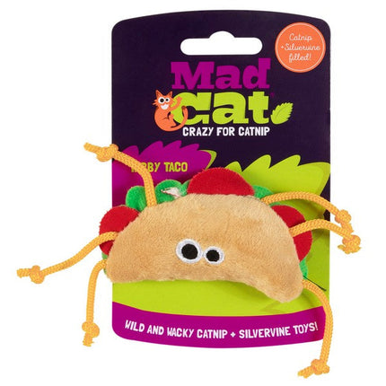 Mad Cat Tabby Taco Plush Cat Toy with Catnip