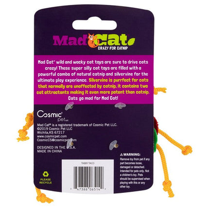 Mad Cat Tabby Taco Plush Cat Toy with Catnip