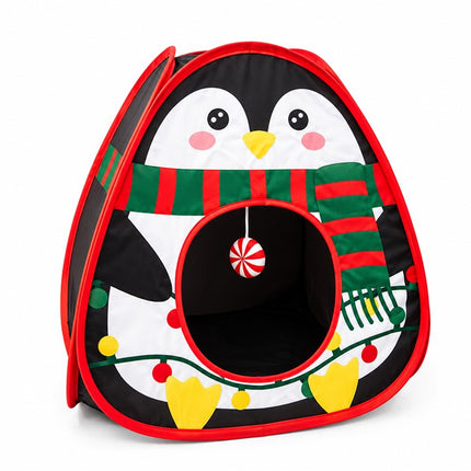 Christmas Penguin Playhouse Cat Toy