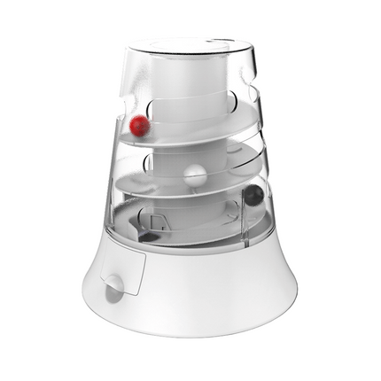 M-PETS Vortex Interactive Cat Toy Tower – White