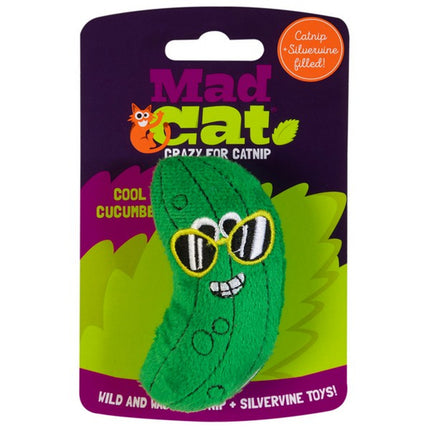 Mad Cat Cool Cucumber Cat Toy Plush Green Play Cuddle