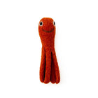 Handmade Felt Orange Octopus Cat Toy